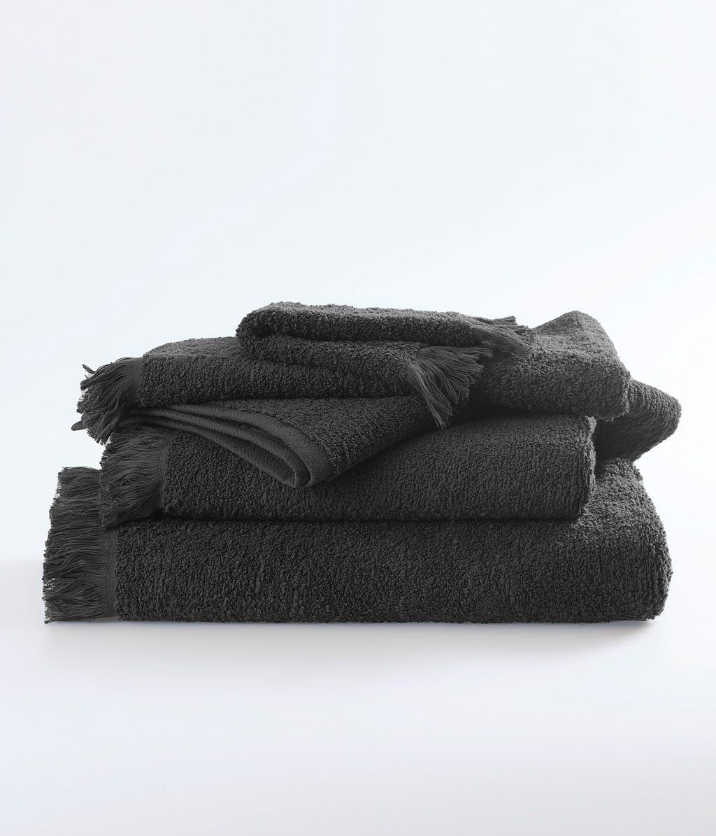 Portuguese Cotton Tusca Towels - Onyx