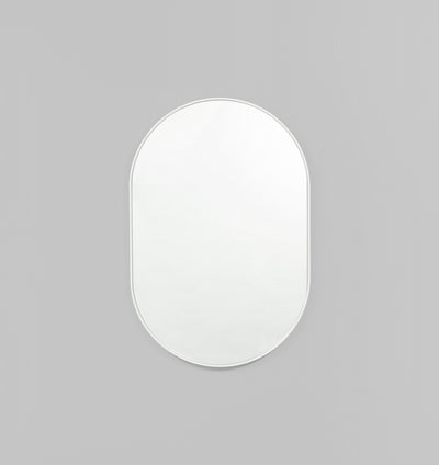 Bjorn Oval Bright White Rim Mirror - PRE ORDER