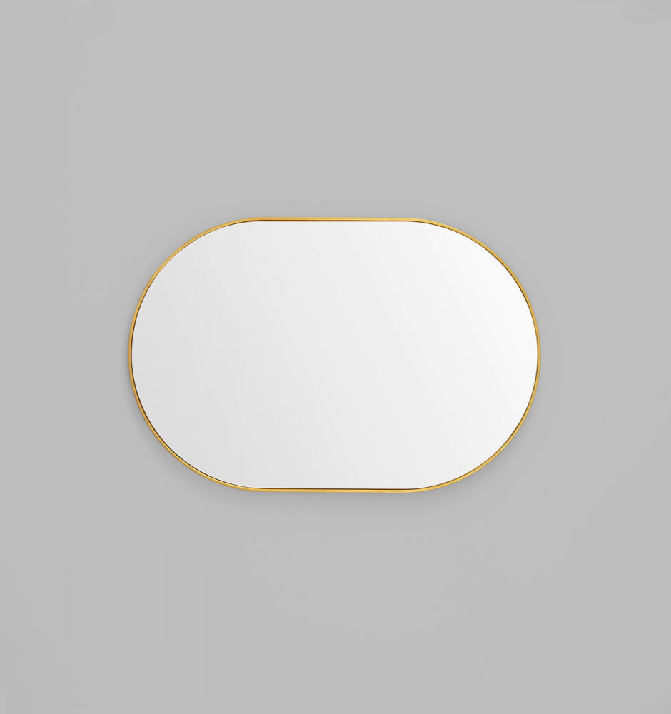 Bjorn Oval Brass Rim Mirror - PRE ORDER