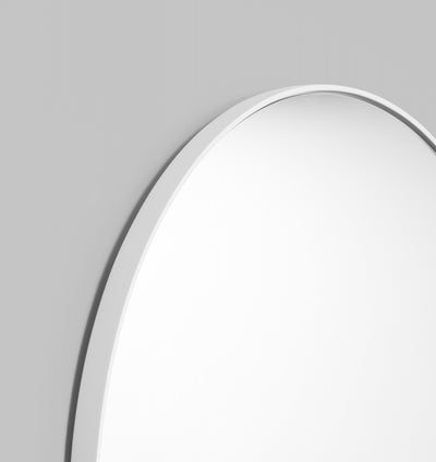 Bjorn Round Bright White Rim Mirror