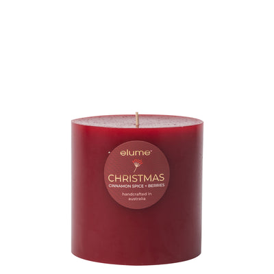 Christmas Cinnamon Spice & Berries Pillar Candle