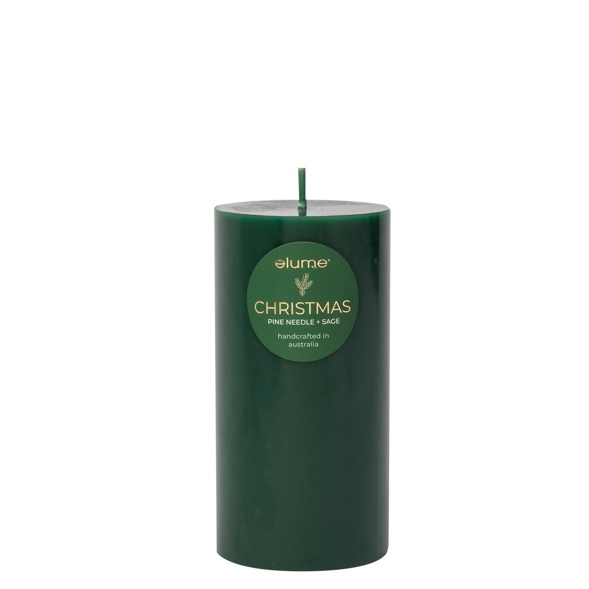 Christmas Pine Needle & Sage Pillar Candle