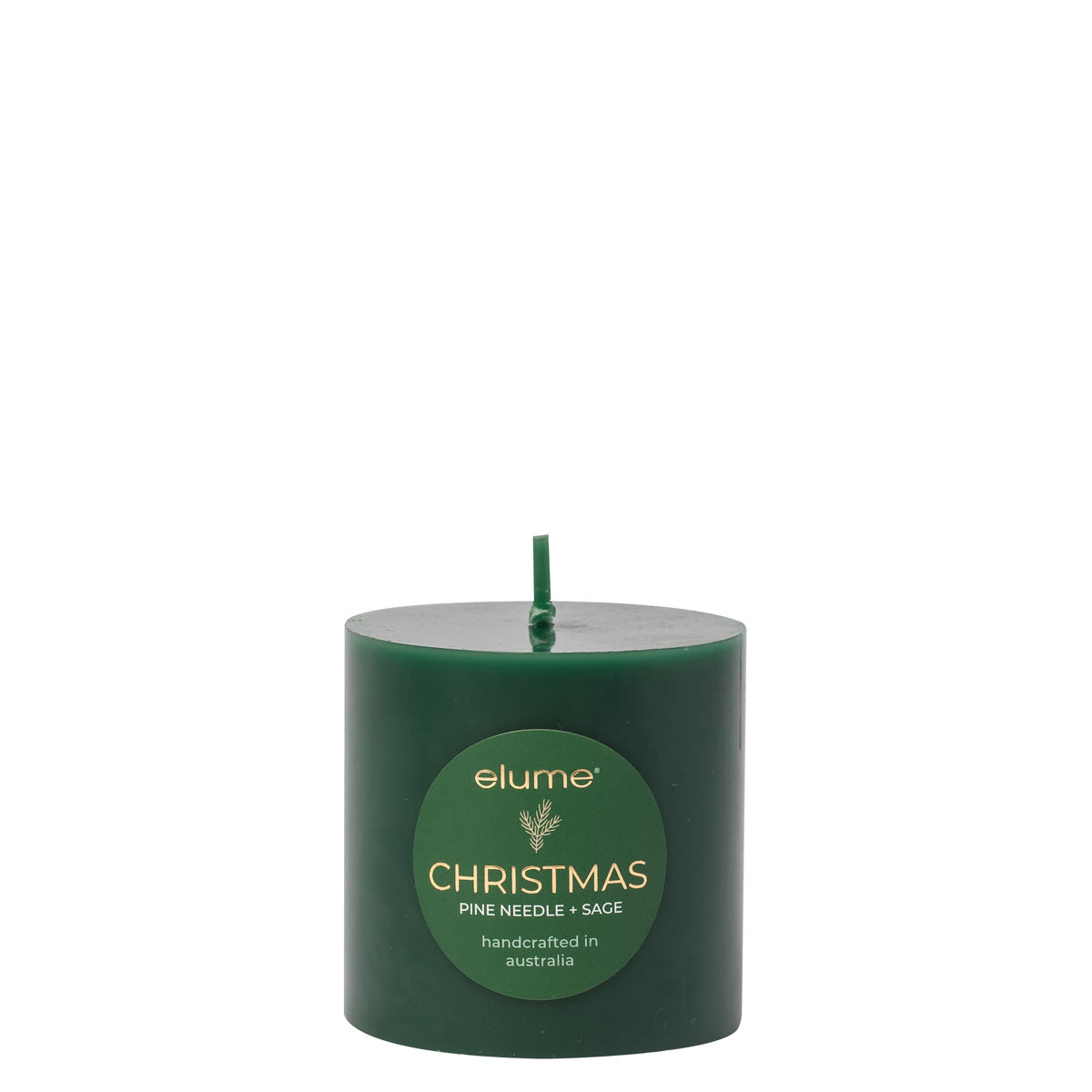 Christmas Pine Needle & Sage Pillar Candle