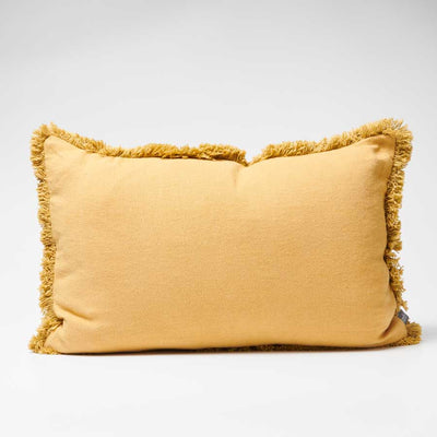 Luca Boho Linen Cushion - Turmeric - Home On Darley Mona Vale