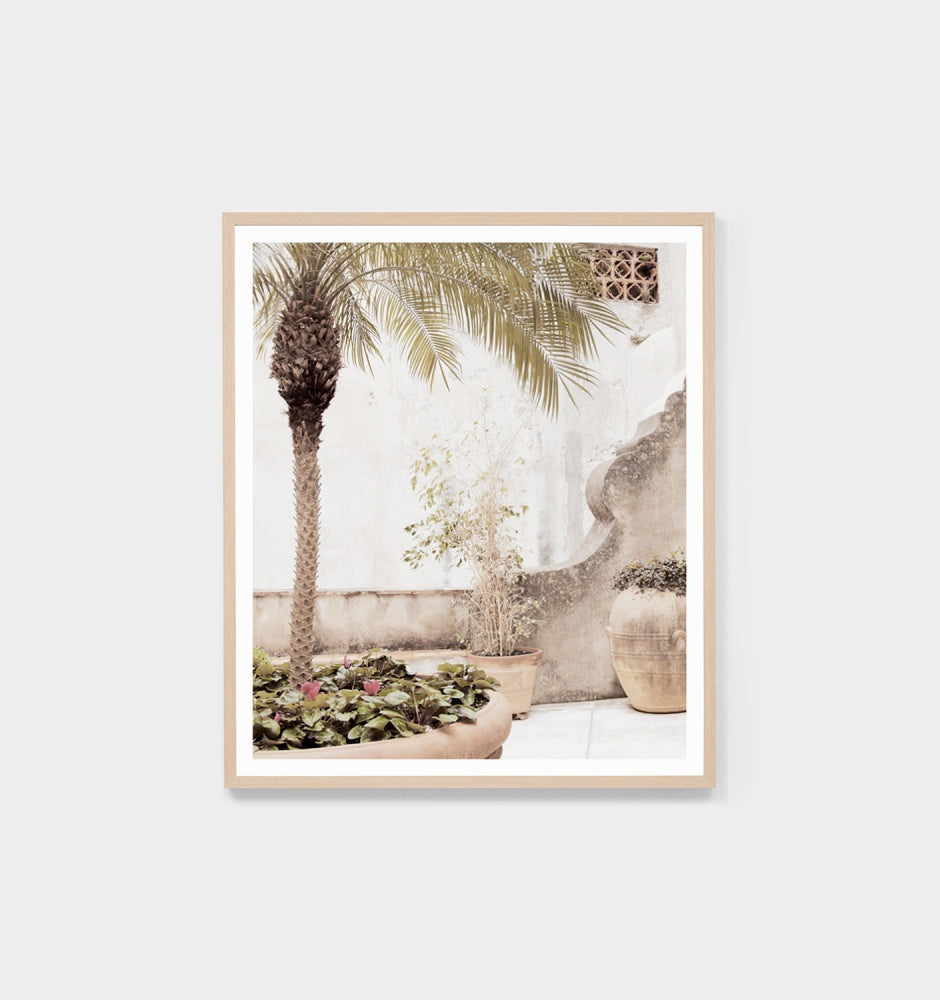 Italian Courtyard Framed Print