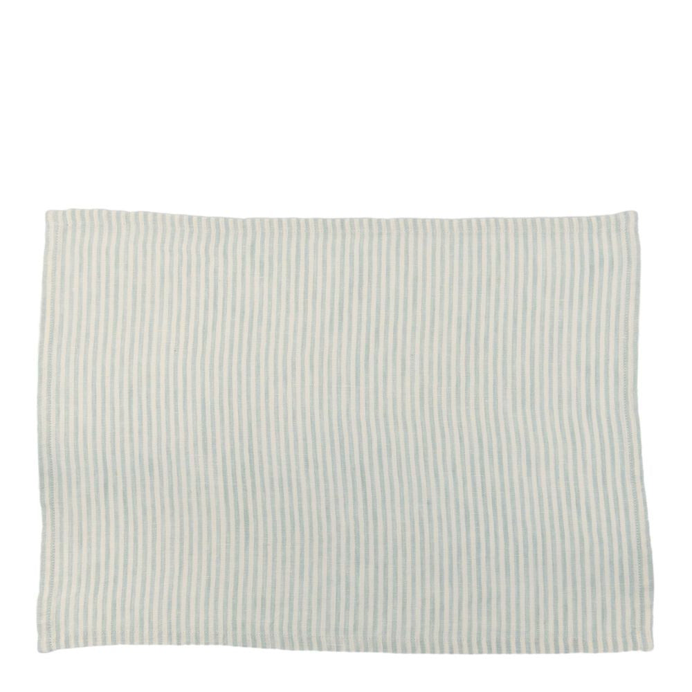 Linen Stripe Napkin 40x40cm - Sky Grey
