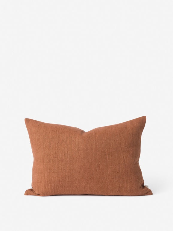 Linen Cotton Cushion Cover 60 x 40cm - Brick